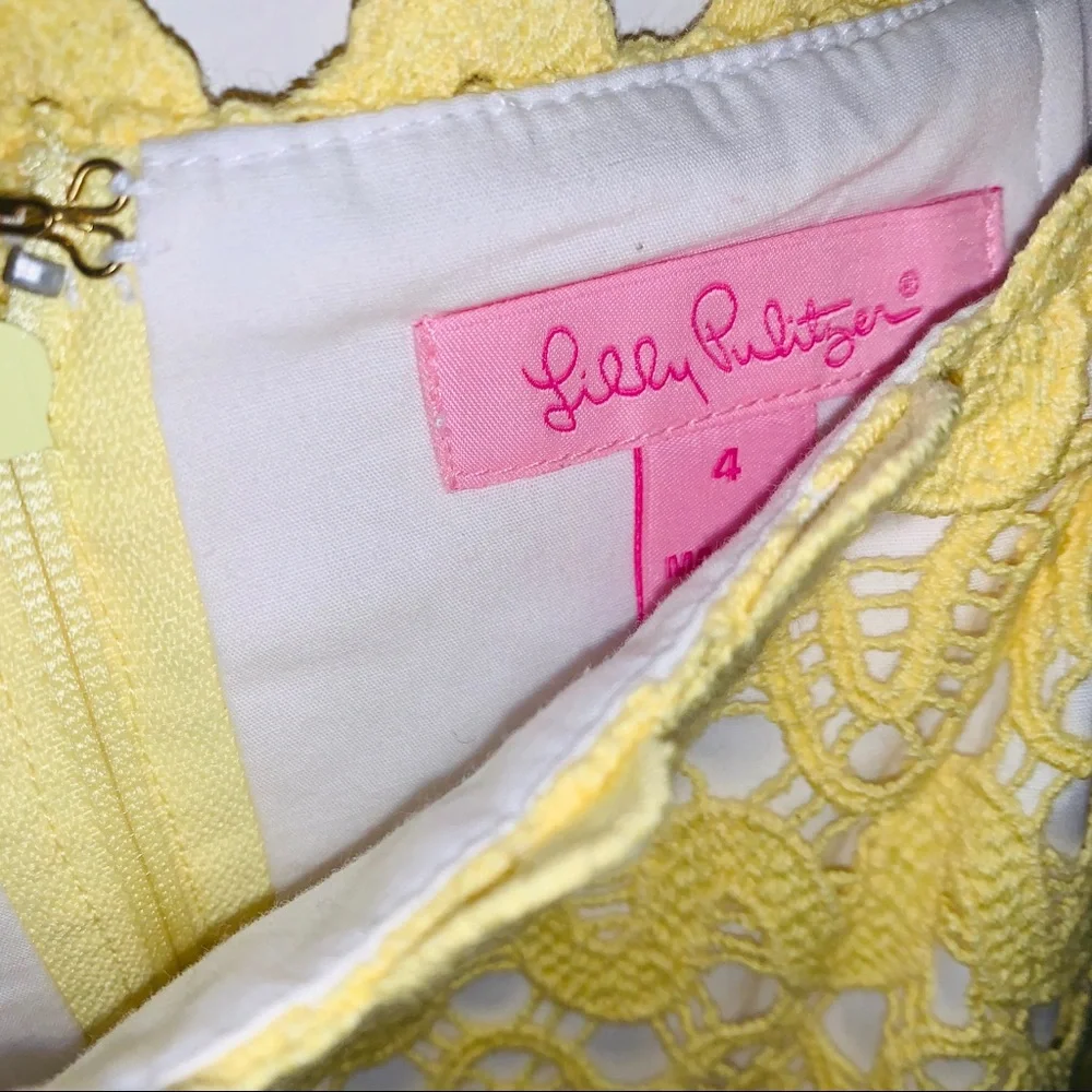 Lilly Pulitzer Lakeland Starfruit Dress Sz 4 - Picture 7 of 9